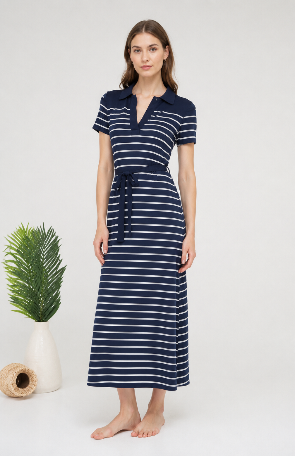 Stripe Ribbed Knit Dress