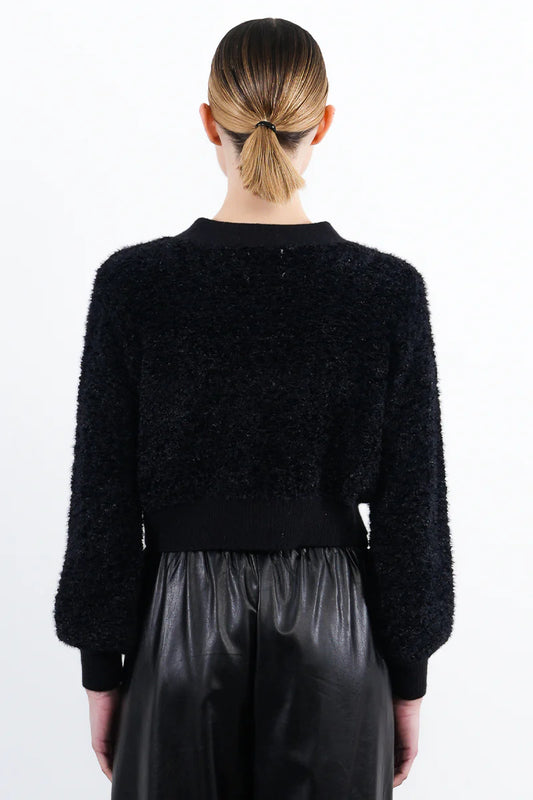MB Young Ladies Knitted Cardigan Black