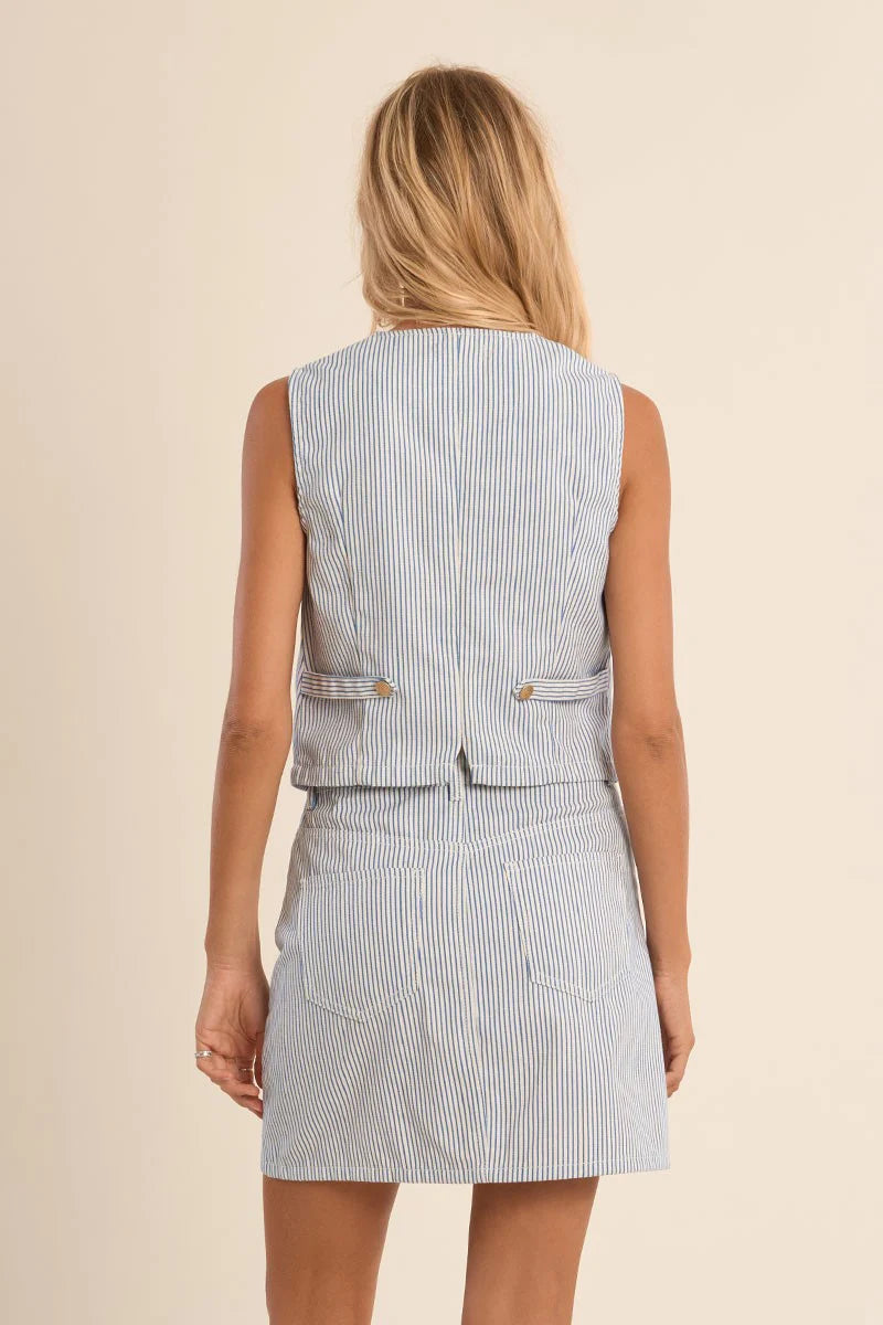 Light Blue Sleeveless Jacket