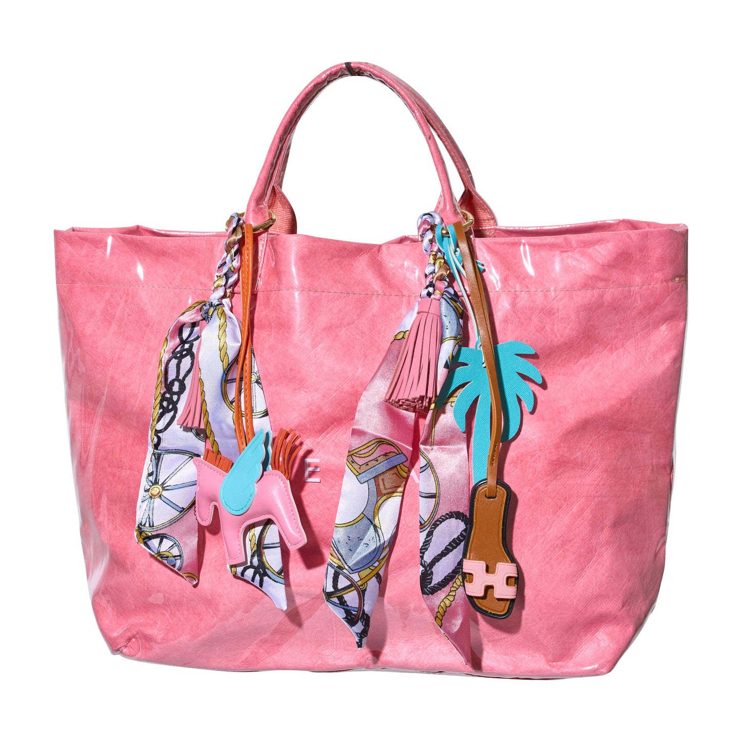 Designer Sandal w/ Scarf Bag Charm