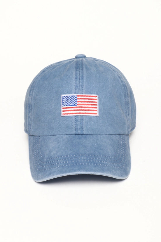 American Flag Embroidery Cap