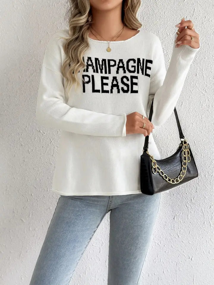Champagne Please Sweater