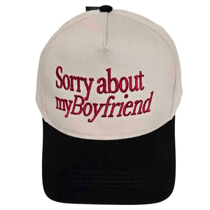 Sorry About My Boyfriend Cap - Black
