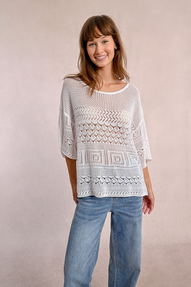 Openwork Knitted Sweater