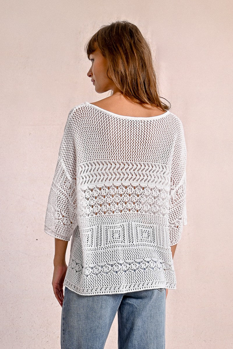 Openwork Knitted Sweater