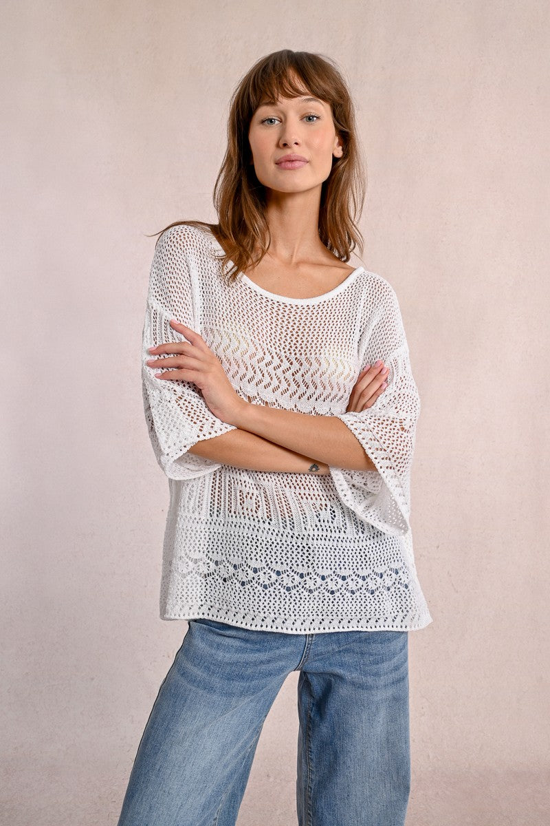 Openwork Knitted Sweater