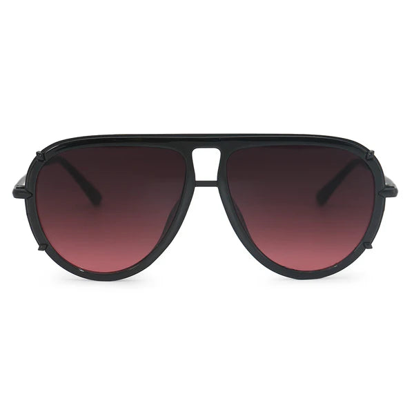 Ivy Luxe- Black/Ruby Sunglasses