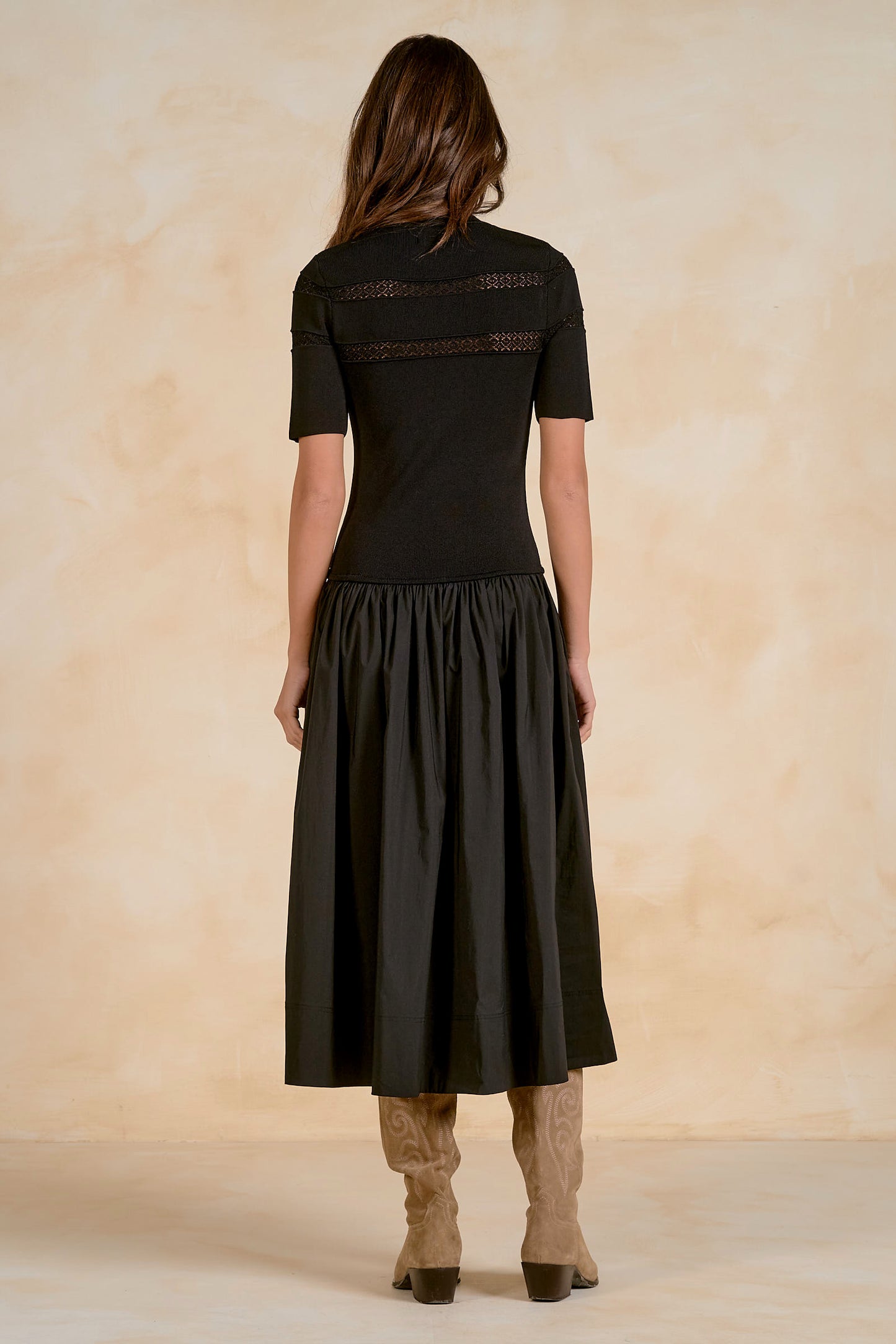 Mix Media Midi Dress