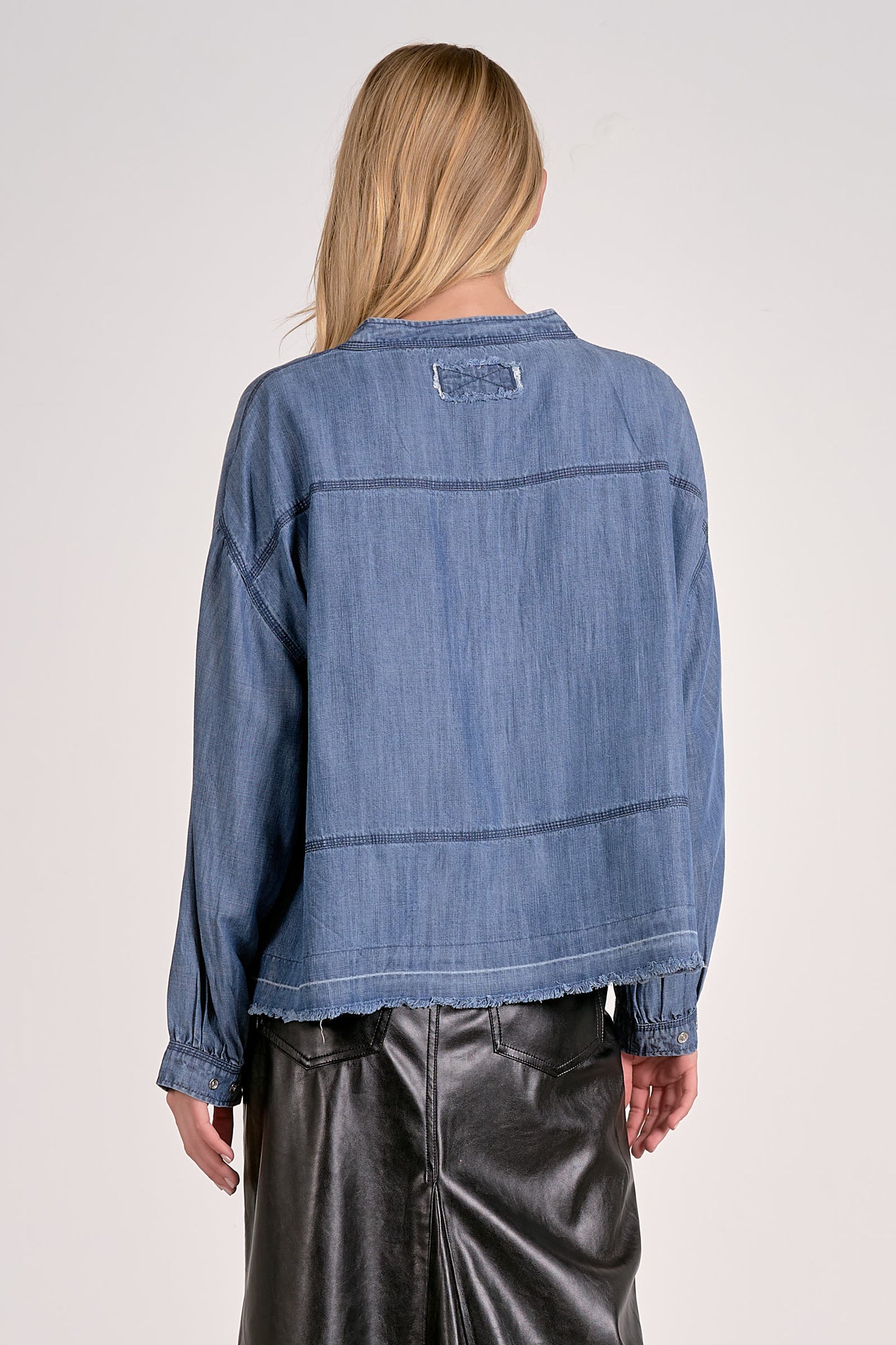 Henley V Neck Top