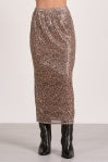 Cheetah Print Sequin Skirt