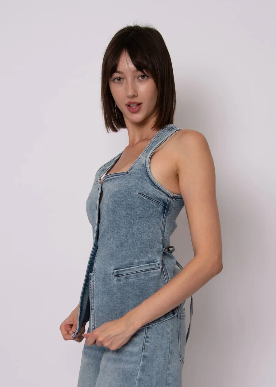 Vesta Stretch Denim Vest