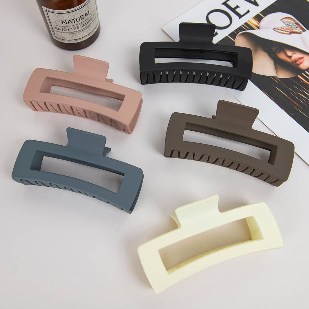 4.92'' Matte Rectangle Large Hair Claw Clips