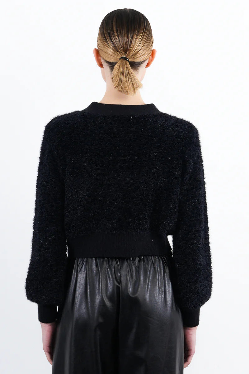 MB Young Ladies Knitted Cardigan Black