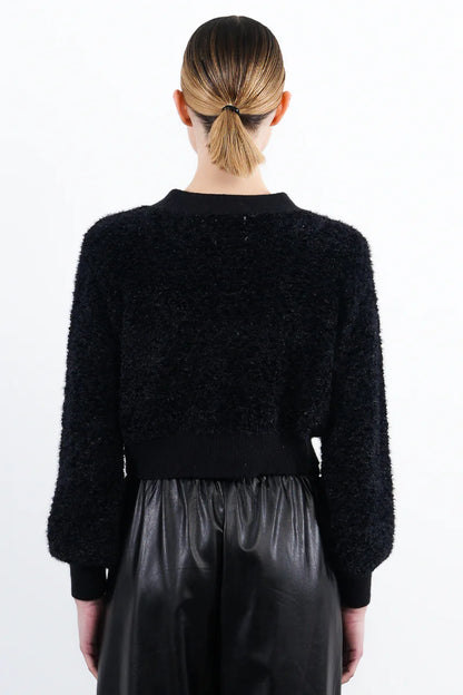 MB Young Ladies Knitted Cardigan Black