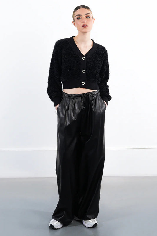 MB Young Ladies Knitted Cardigan Black