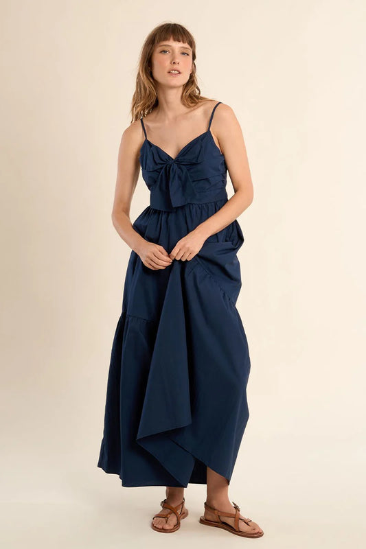 Navy Blue Woven Dress