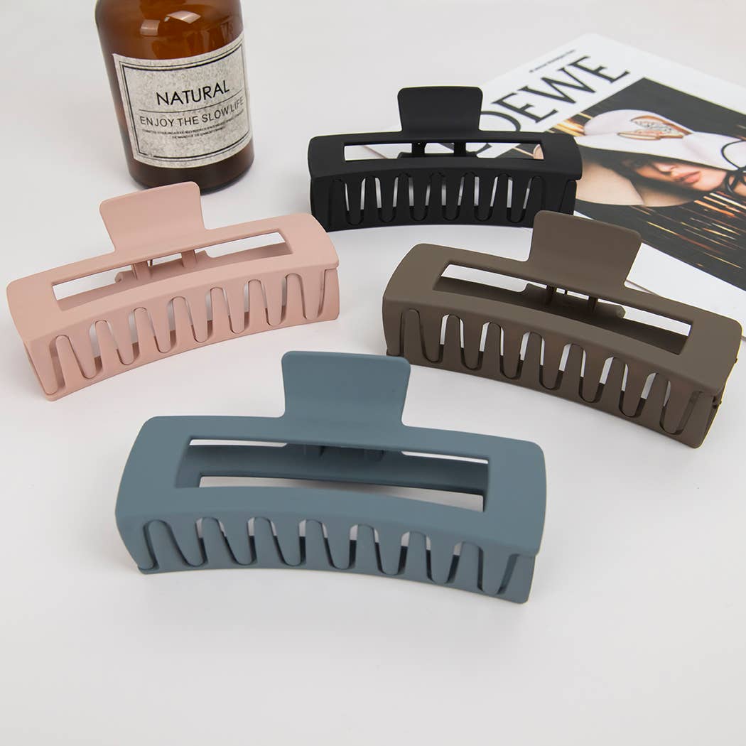 4.92'' Matte Rectangle Large Hair Claw Clips
