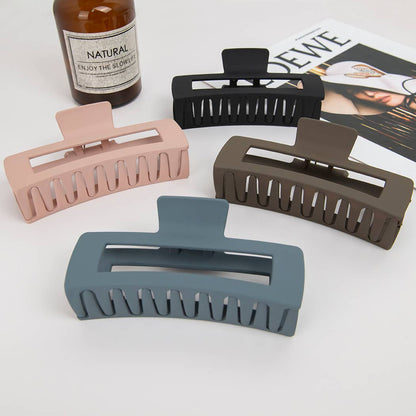 4.92'' Matte Rectangle Large Hair Claw Clips