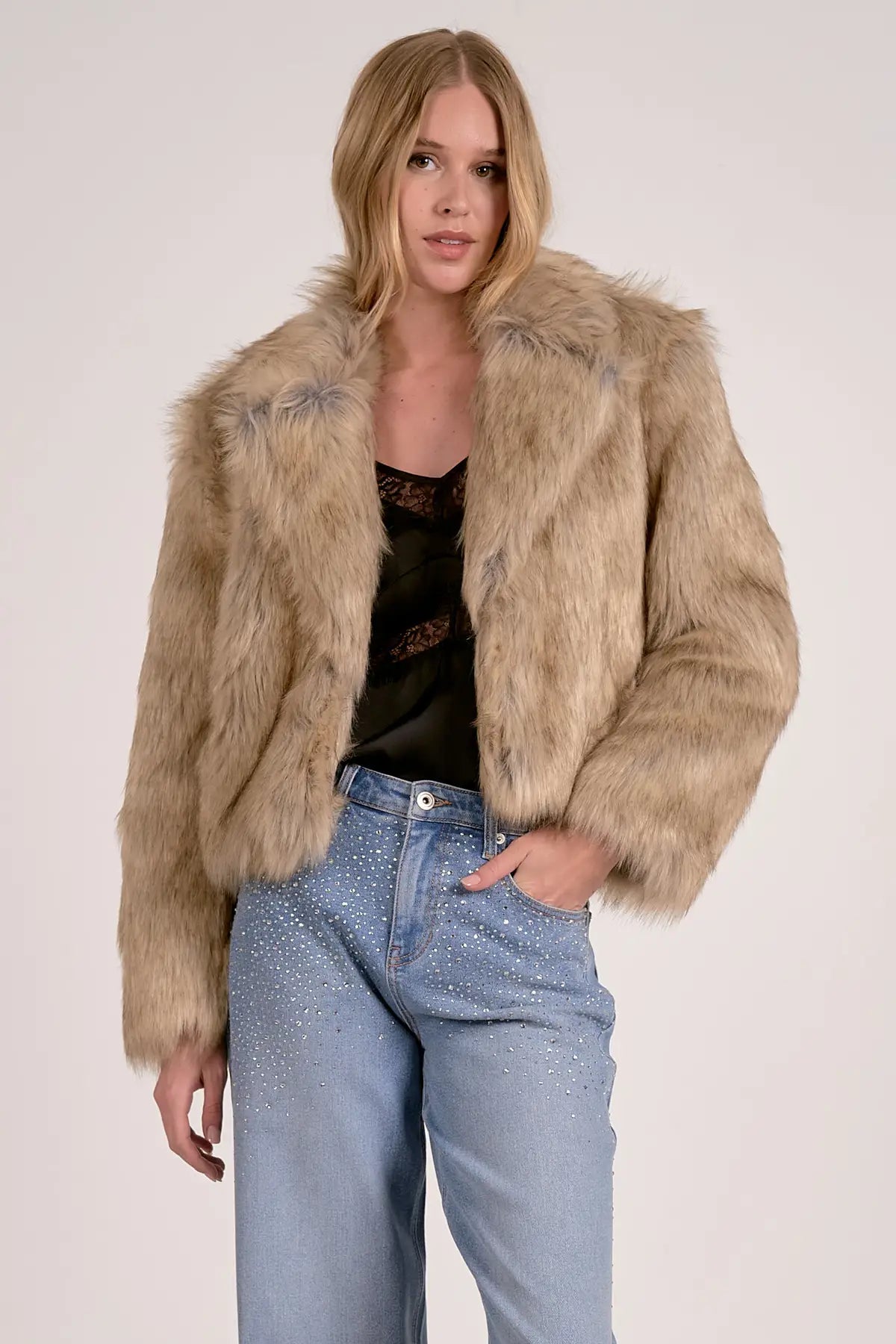 Cropped Fur Jacket
