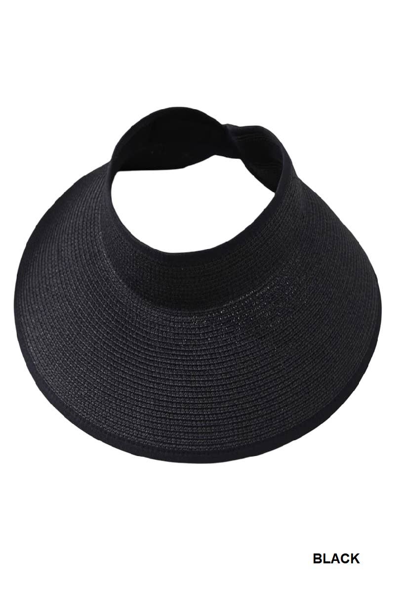 Sun Visor Ponytail Straw Hat