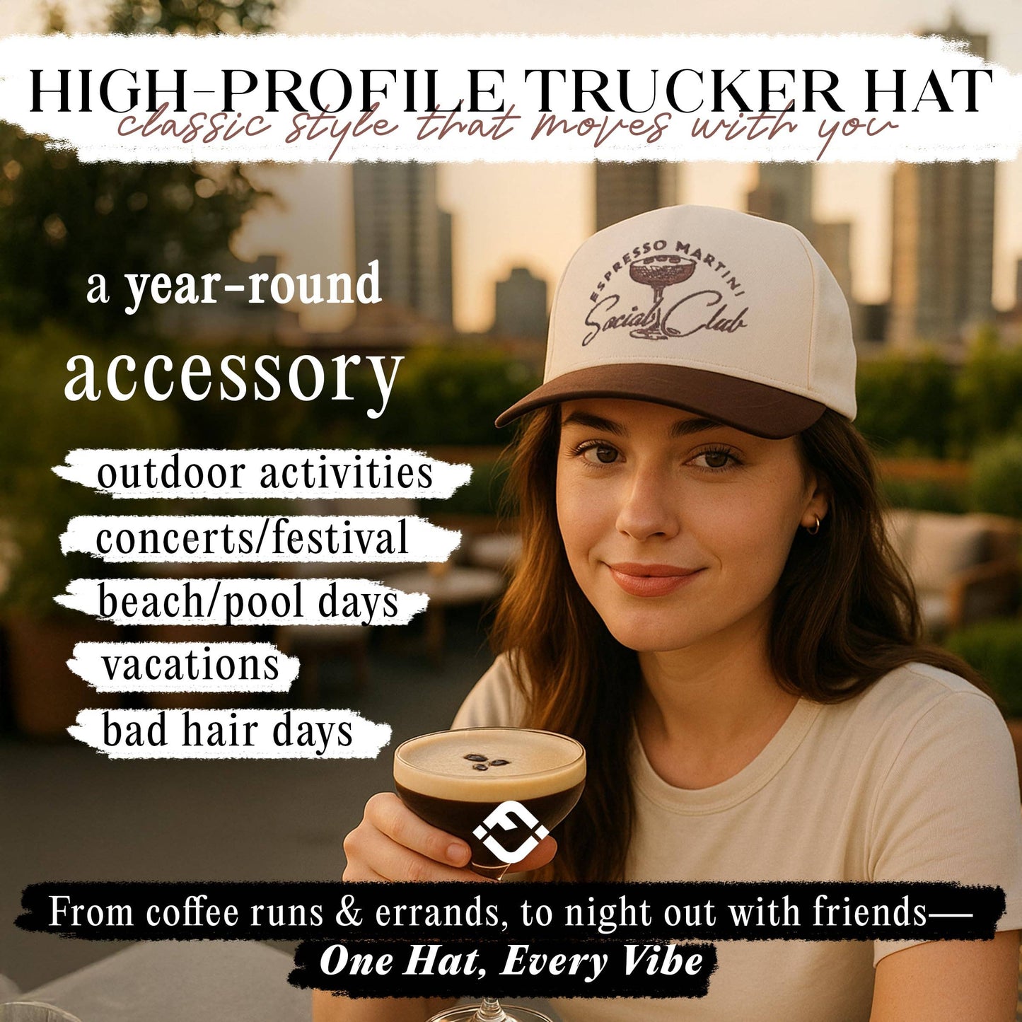 Espresso Martini Social Club - Beige/Brown