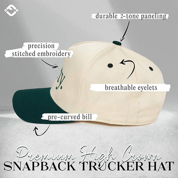 2-Tone Embroidered Cap - Dirty (Martini) - Green/Beige