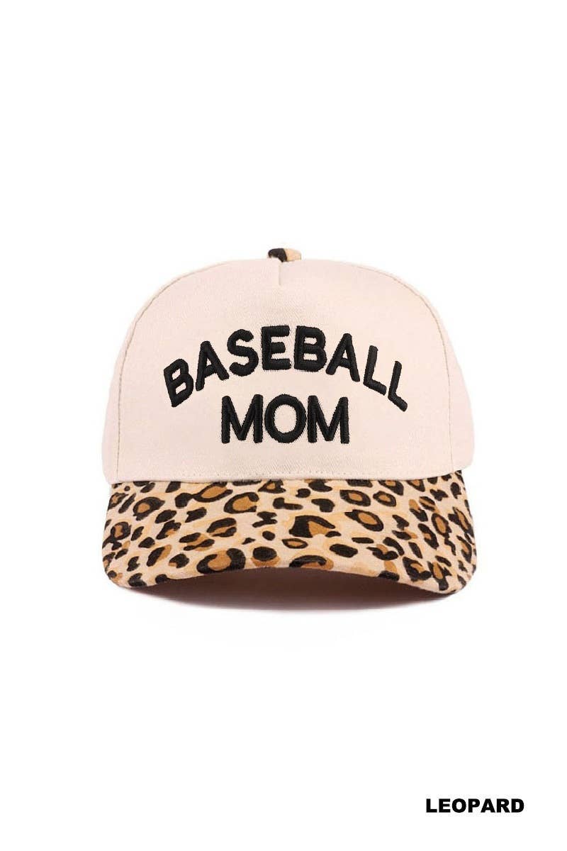 Baseball Mom Two Tone Cotton Hat - Zenana