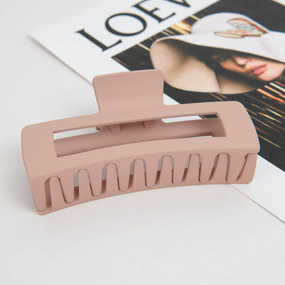 4.92'' Matte Rectangle Large Hair Claw Clips