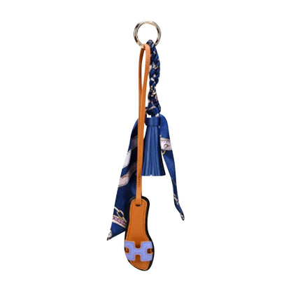 Designer Sandal w/ Scarf Bag Charm
