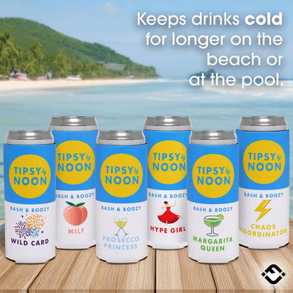 Bachelorette Slim Can Cooler Set - 12 Pack - Party Animal