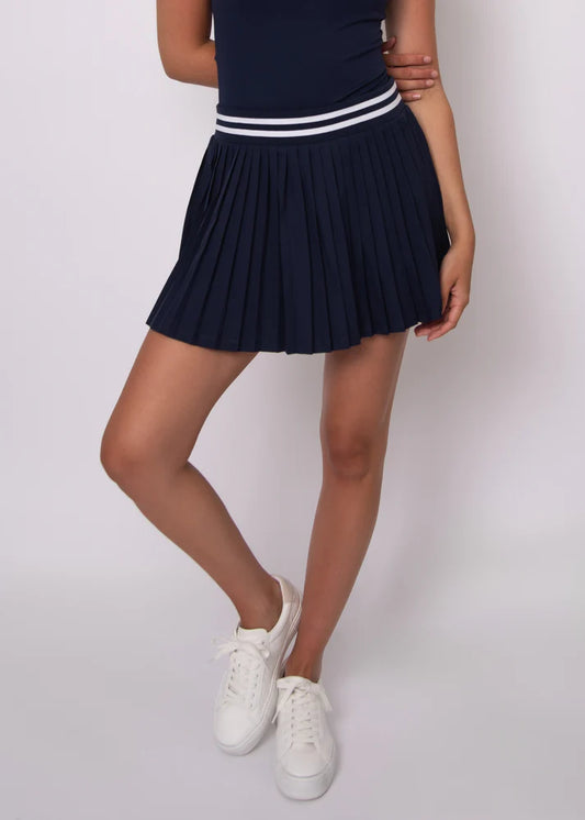 Yura Pleated Skirt- Navy Blue