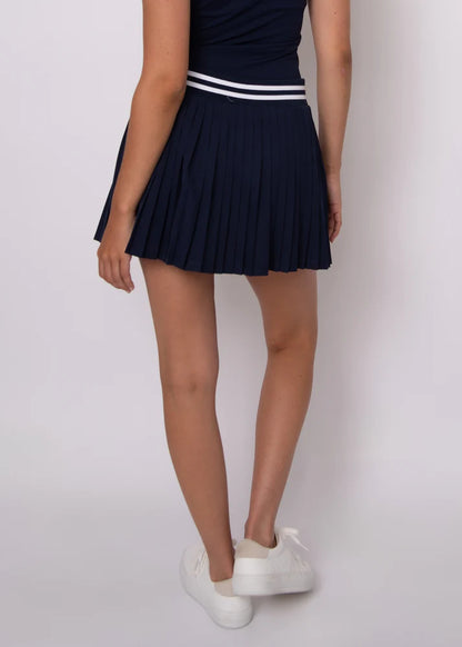 Yura Pleated Skirt- Navy Blue