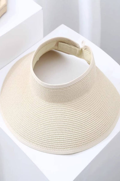 Sun Visor Ponytail Straw Hat