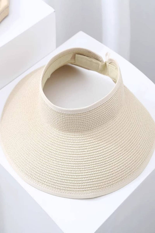 Sun Visor Ponytail Straw Hat
