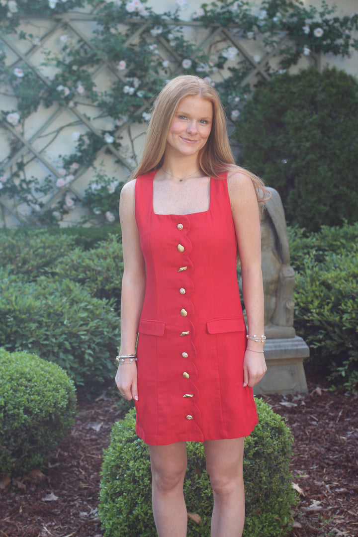 Sea Shell Red Dress