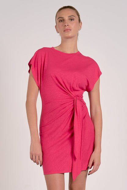 Pink Side Tie Dress