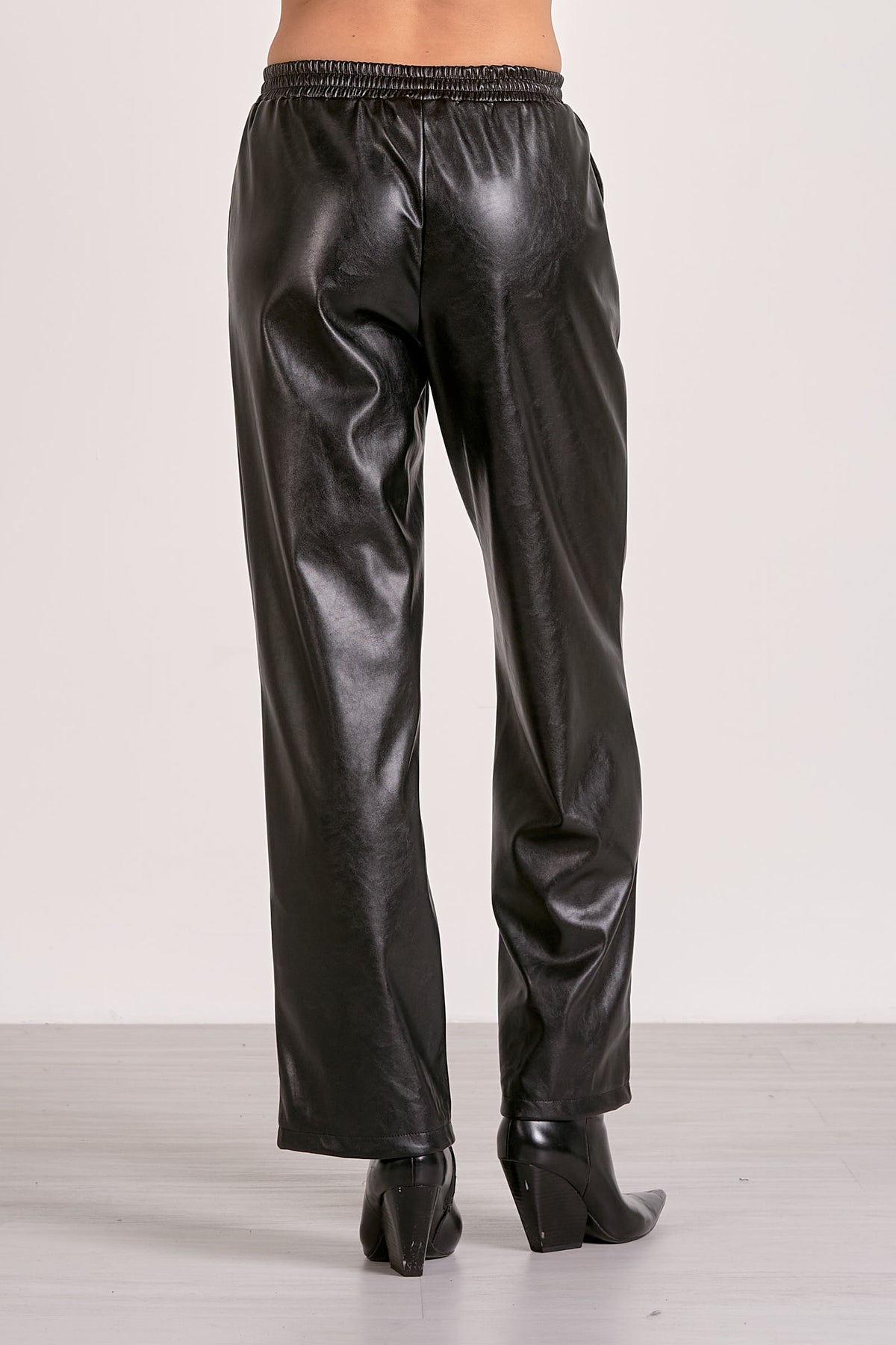 Black Faux Leather Pants