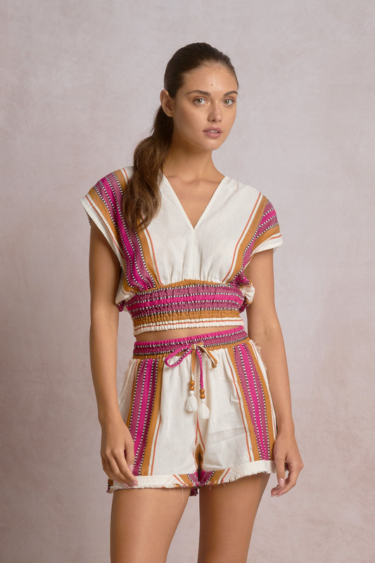 Natural Pink Resort Top