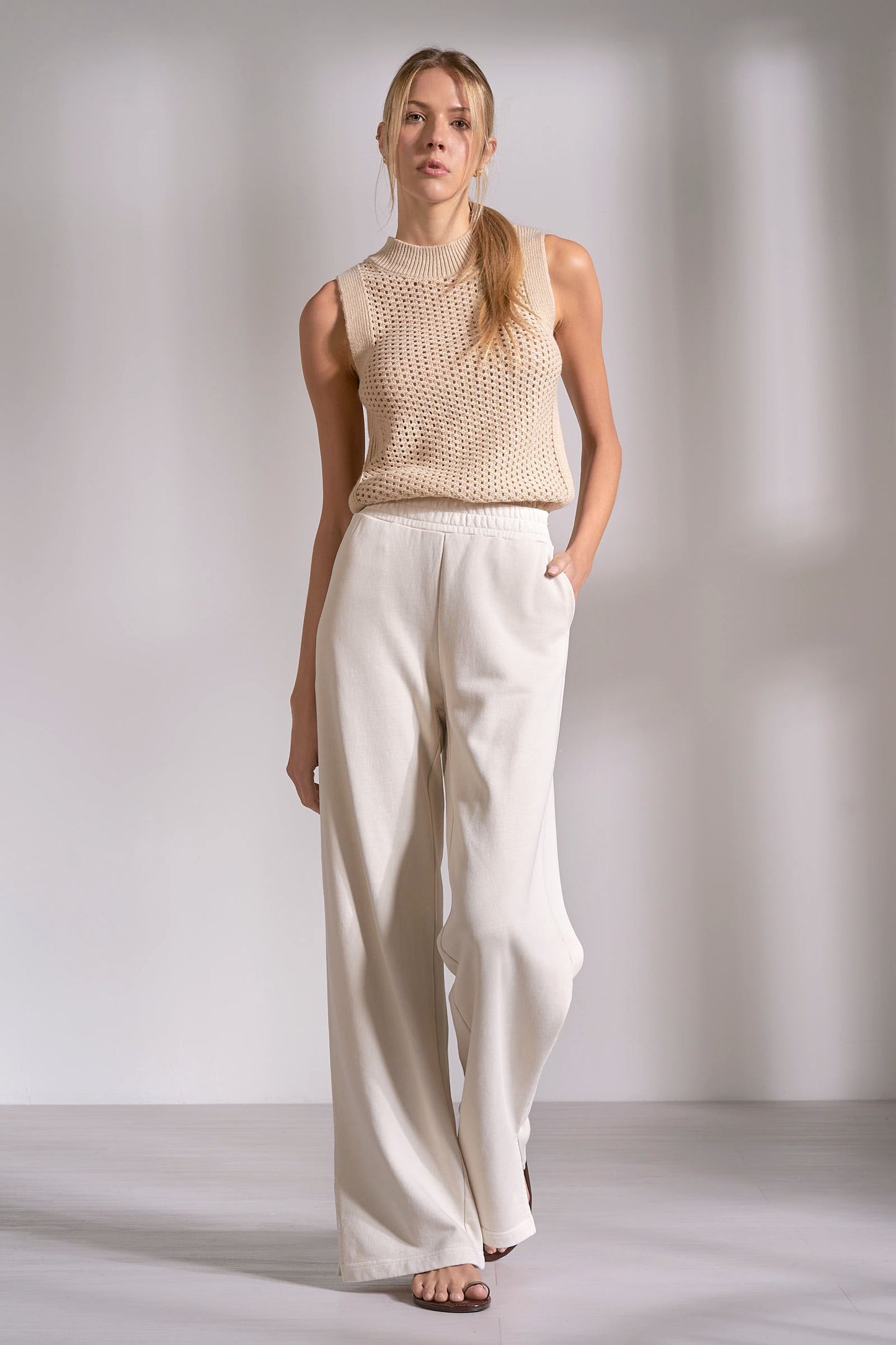 2 Pants Drawstring Wide Leg