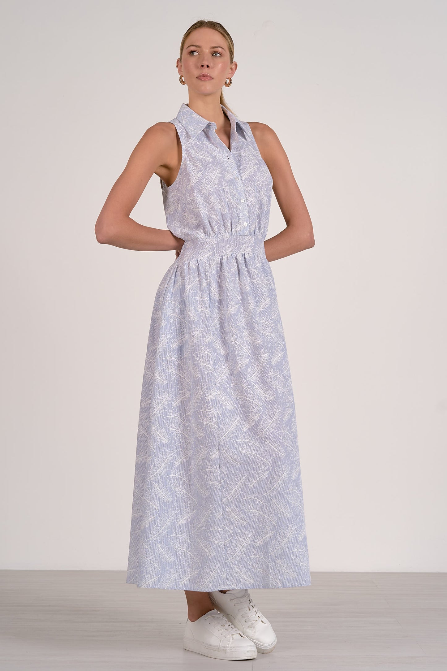 Maxi Collared Accent Dress