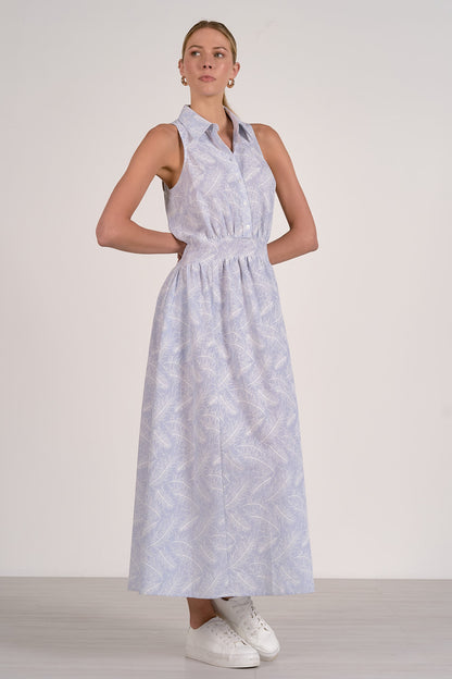 Maxi Collared Accent Dress