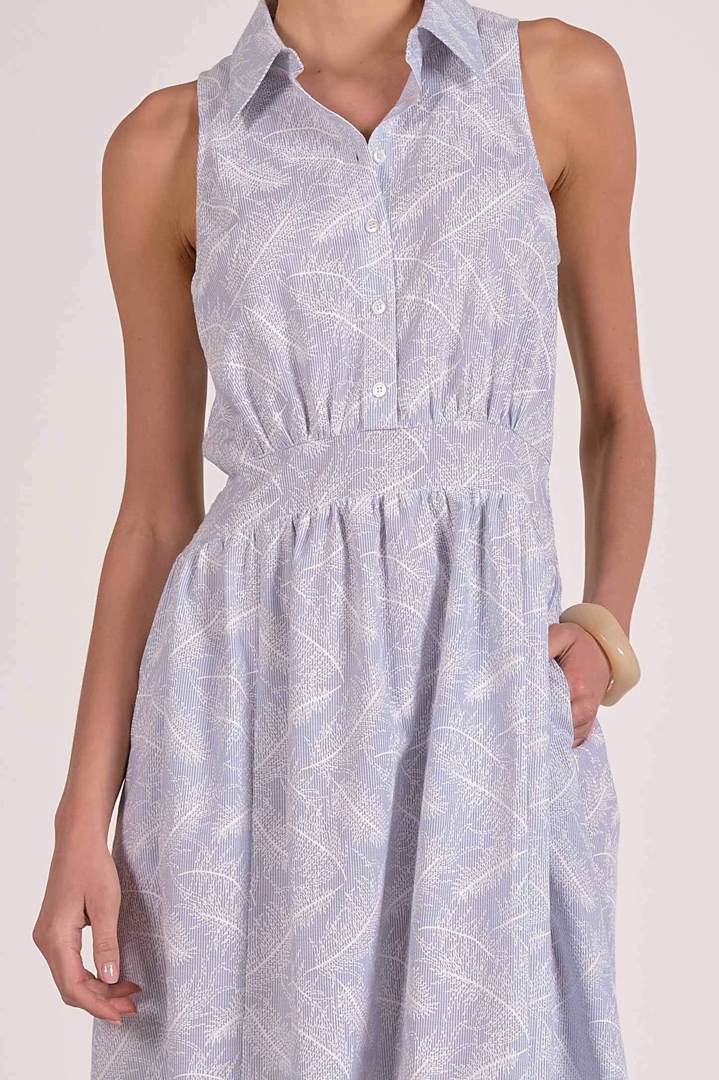 Maxi Collared Accent Dress