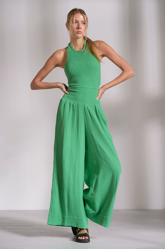 Halter Jumper Wide Leg