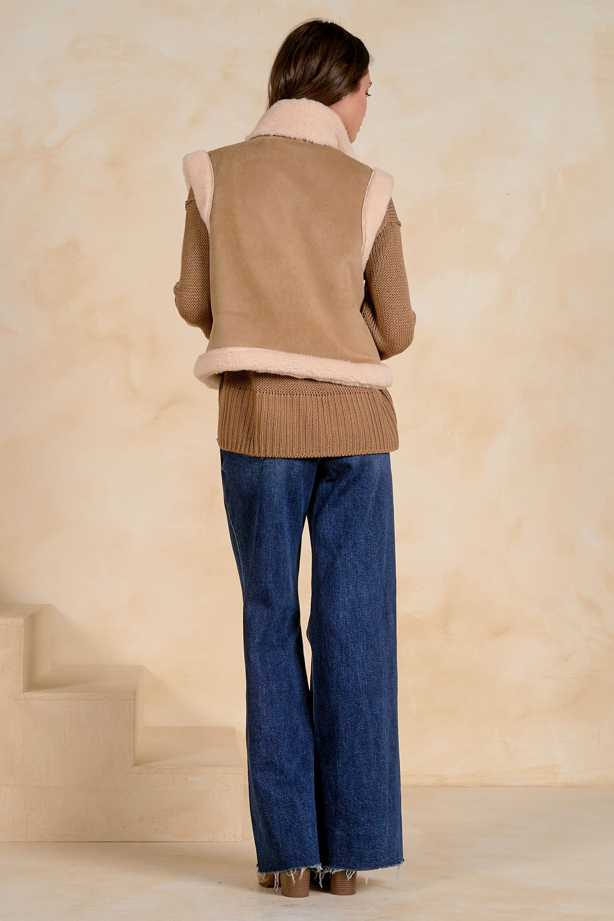 Suede Fur Trim Jacket