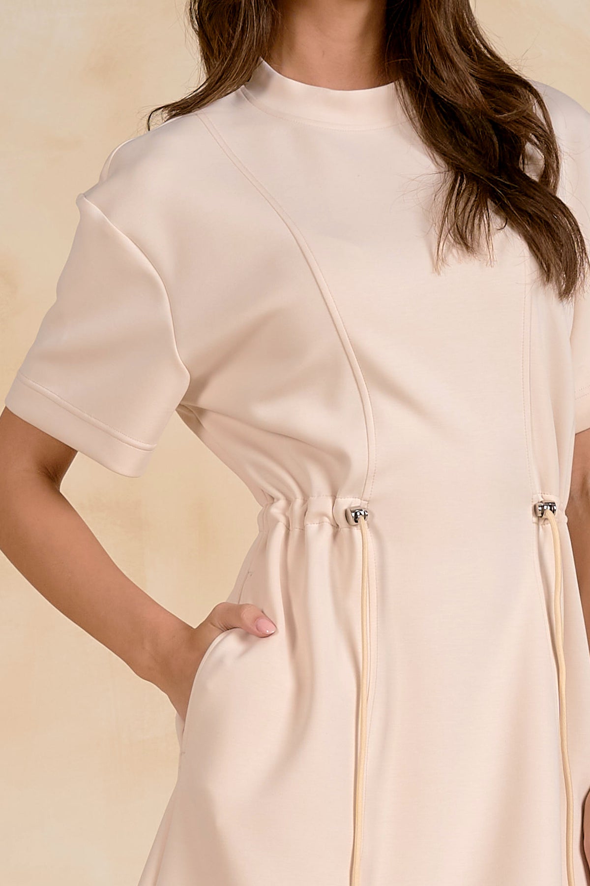 Beige T-Shirt Dress