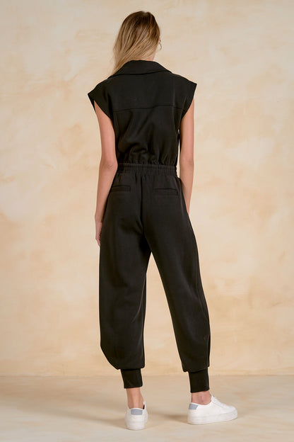 Black Sleeveless Jumpsuit