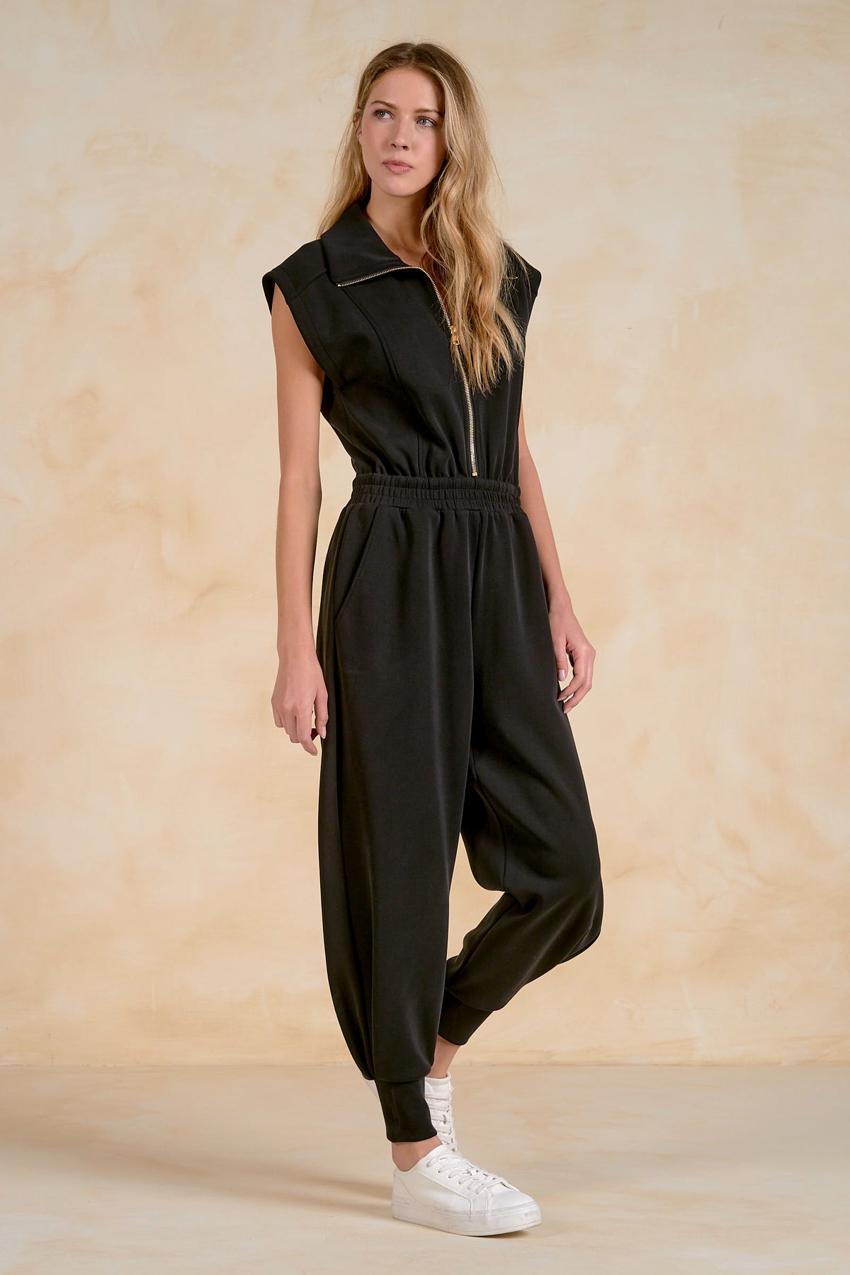 Black Sleeveless Jumpsuit