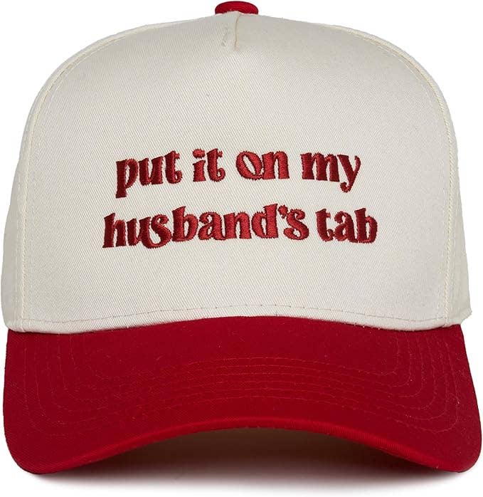 Put It on My Husbands Tab - Beige/Red