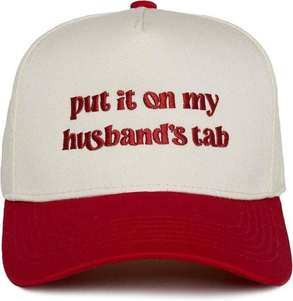 Put It on My Husbands Tab - Beige/Red
