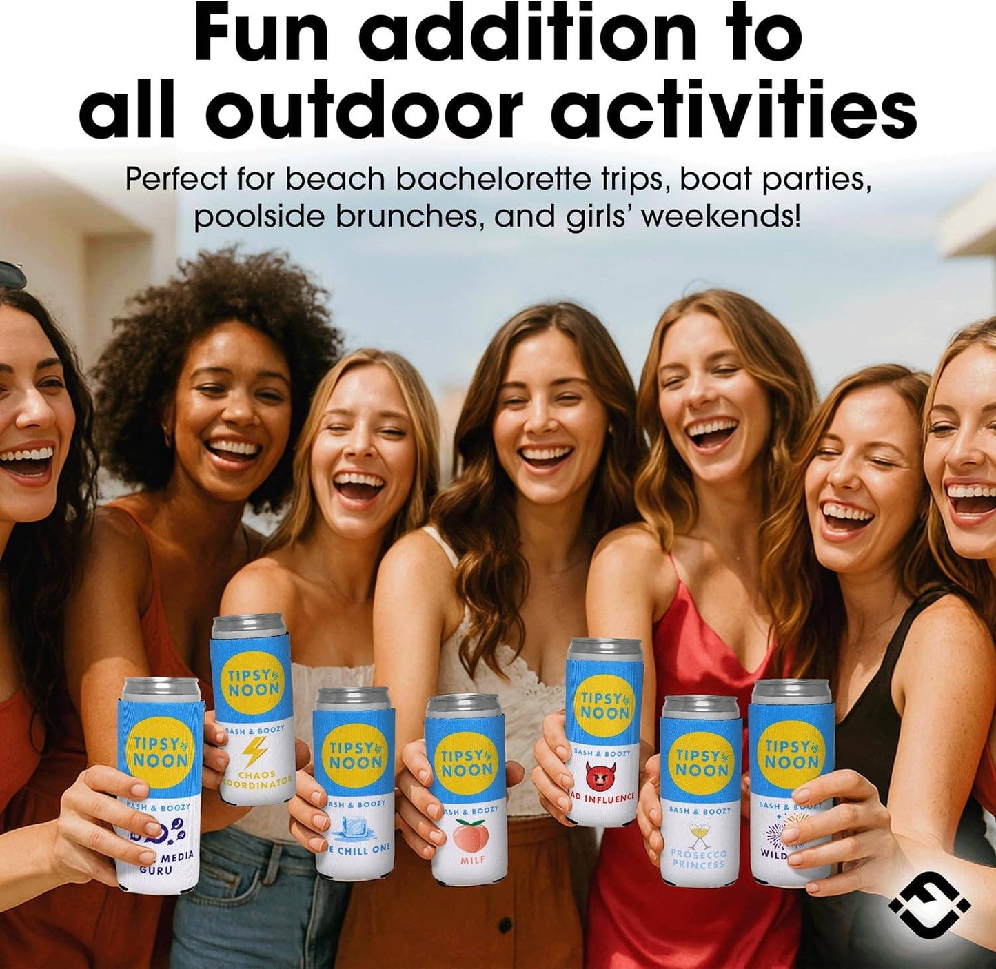 Bachelorette Slim Can Cooler Set - 12 Pack - Party Animal